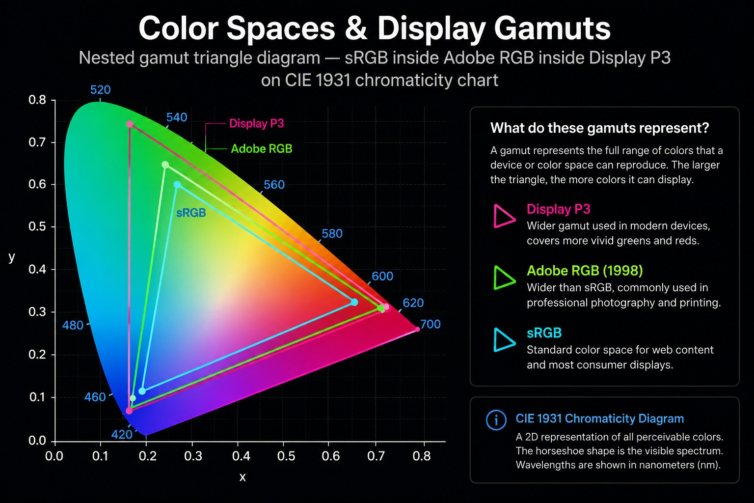 Color spaces and display gamuts